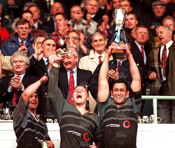 260497 - Cardiff v Swansea - SWALEC Cup Final -  Cardiff captain, Hemi Taylor, celebrates with the trophy