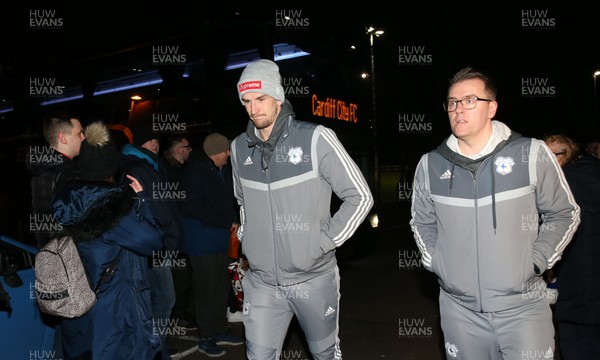 150120 - Carlisle United v Cardiff City - FA Cup Third Round Replay -  Cardiff City players arrive