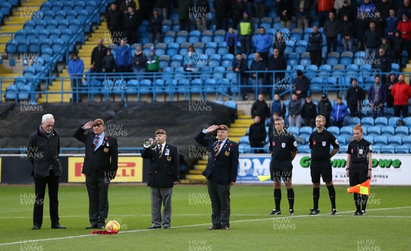 031118 - Carlisle United v Newport County - Sky Bet League 2 - A tribute to the Leicester City chairman and the war dead before kick off