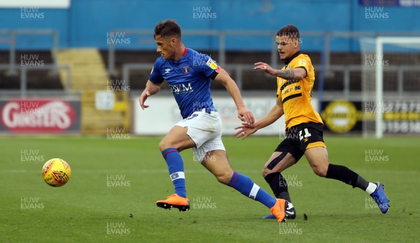 031118 - Carlisle United v Newport County - Sky Bet League 2 - Jerry Yates of Carlisle United and Tyler Hornby-Forbes of Newport County