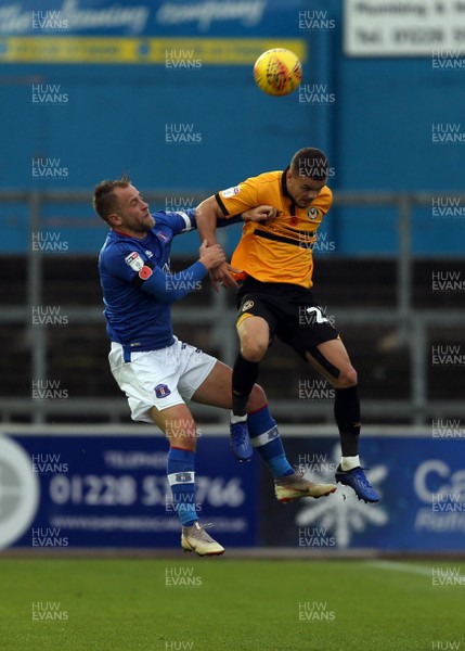 031118 - Carlisle United v Newport County - Sky Bet League 2 - Danny Grainger of Carlisle United and Tyler Hornby-Forbes of Newport County