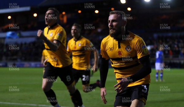 031118 - Carlisle United v Newport County - Sky Bet League 2 - Dan Butler of Newport County celebrates after making the score 2-2