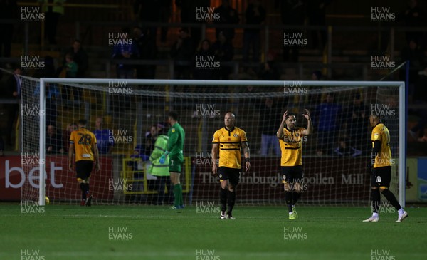031118 - Carlisle United v Newport County - Sky Bet League 2 - Newport County players after Danny Grainger of Carlisle United scored his team's third and winning goal