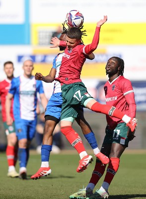 050425 - Carlisle United v Newport County - Sky Bet League 2 - Kieron Evans of Newport and Sean Fusire of Carlisle 