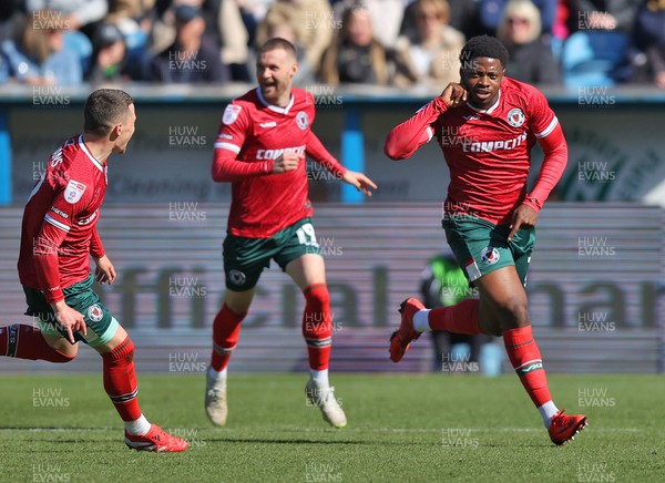 050425 - Carlisle United v Newport County - Sky Bet League 2 - Bobby Kamwa of Newport celebrates scoring 2nd goal