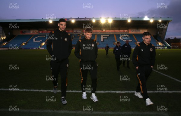 100320 - Carlisle United v Newport County - Sky Bet League 2 - Newport County players arrive at Brunton Park and check out the pitch