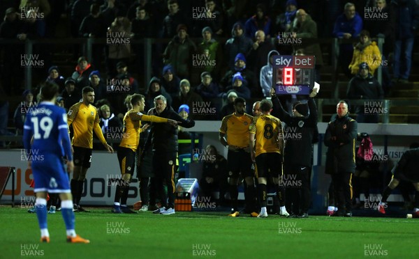 100320 - Carlisle United v Newport County - Sky Bet League 2 - Matthew Dolan of Newport County is substituted in the first half
