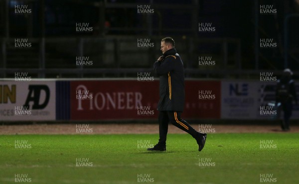 100320 - Carlisle United v Newport County - Sky Bet League 2 - Newport County manager Michael Flynn leaves the pitch after the final whistle