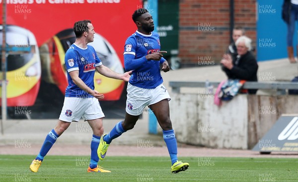 290417 - Carlisle United v Newport County - SkyBet League Two - Jabo Ibehre of Carlisle celebrates scoring a goal