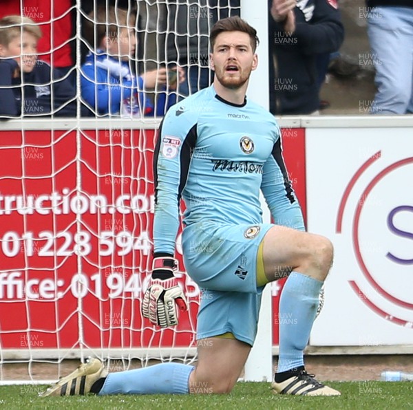 290417 - Carlisle United v Newport County - SkyBet League Two - Joe Day of Newport County