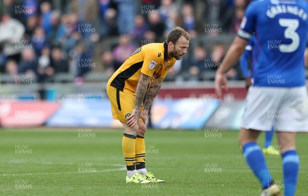 290417 - Carlisle United v Newport County - SkyBet League Two - Dejected Sean Rigg of Newport County at full time