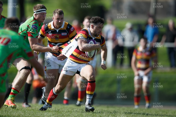 020923 - Carmarthen Quins v Llandovery - Indigo Group Premiership - Iestyn Gwilliam of Carmarthen Quins on the charge