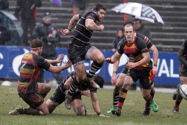 130413 - Camarthen Quins v Pontypridd - Swalec Cup Semi Final - Pontypridd's Gavin Dacey