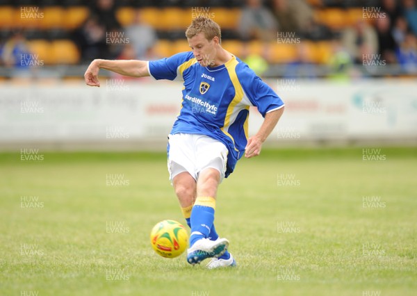 12.07.08 - Carmarthen Town v Cardiff City - Preseason Friendly - Cardiff's Paul Parry scores his second goal 