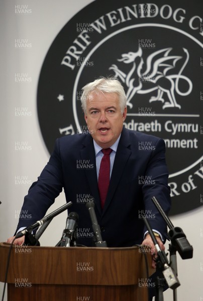 091117 - Picture shows Wales First Minister Carwyn Jones during a press conference with a statement regarding the death of Carl Sergeant