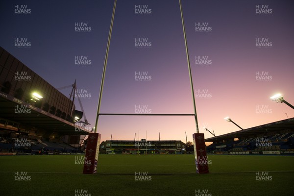 170919 - CAVC v Coleg y Cymoedd, WRU National Schools and Colleges League - A dramatic sky over the Cardiff Arms Park for the first televised game in the League