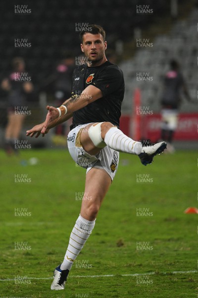 010422 - Cell C Sharks v Dragons - United Rugby Championship - Josh Lewis of the Dragons warms up
