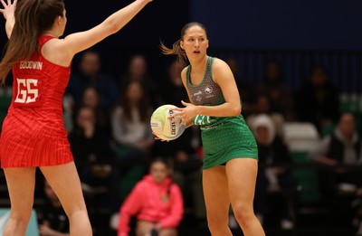 270323 - Celtic Dragons v Strathclyde Sirens - Vitality Netball Super League - Ella Powell-Davies of Celtic Dragons