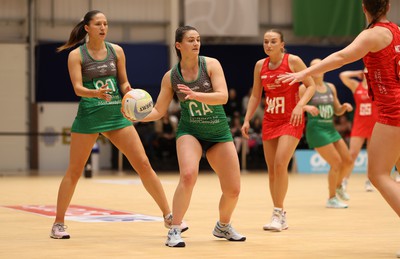 270323 - Celtic Dragons v Strathclyde Sirens - Vitality Netball Super League - Laura Rudland of Celtic Dragons