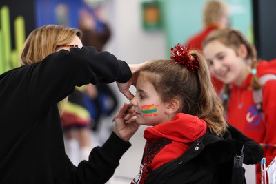 270323 - Celtic Dragons v Strathclyde Sirens - Vitality Netball Super League - Face Painting