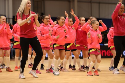 270323 - Celtic Dragons v Strathclyde Sirens - Vitality Netball Super League - Dancing at half time