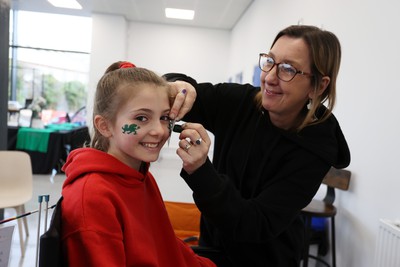 270323 - Celtic Dragons v Strathclyde Sirens - Vitality Netball Super League - Face Painting