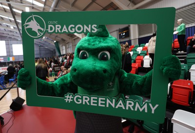 270323 - Celtic Dragons v Strathclyde Sirens - Vitality Netball Super League - Mascot