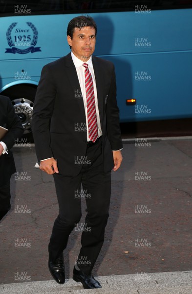 310816 - Wales' Chris Coleman arrives at the dinner at the National Museum of Wales, Cardiff, to mark the start of the run up to the Champions League Final which Cardiff is hosting in 2017