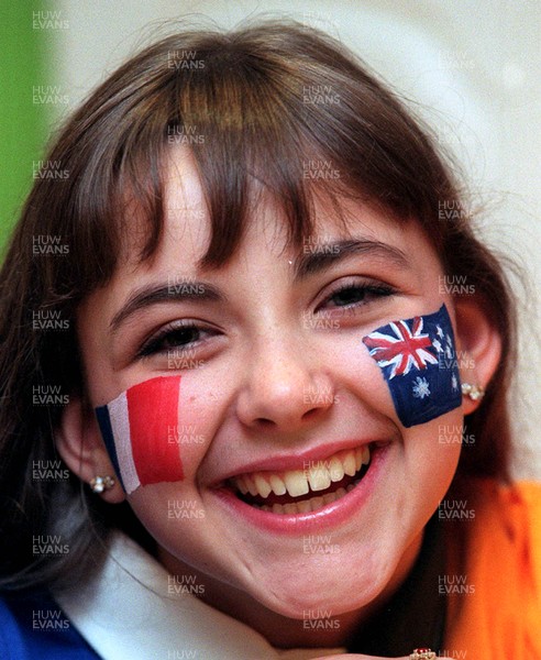 051199 -  Singing star Charlotte Church who performs at the World Cup final shows no favouritism for tomorrows game