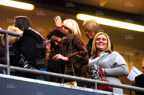 11.11.06  Wales v Pacific Islands Charlotte Church enjoys watching the game with the wives and girlfriends of the players. 