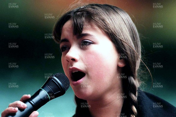 301099 - Singer Charlotte Church during sound check at the Millennium Stadium in Cardiff where she will sing at the closing ceremony of the Rugby World Cup