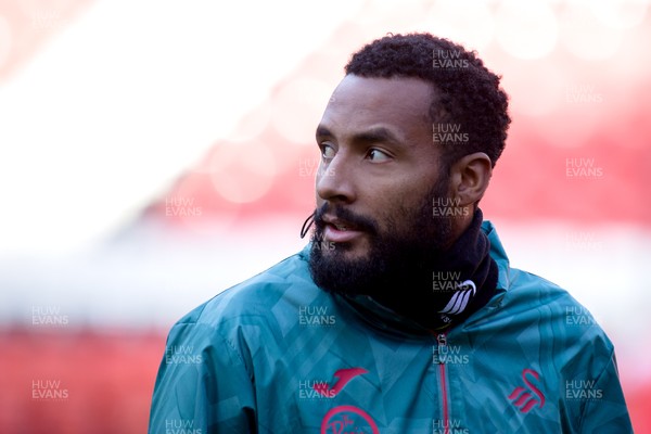 011125 - Charlton Athletic v Swansea City - Sky Bet Championship - Lawrence Vigouroux of Swansea City warming up