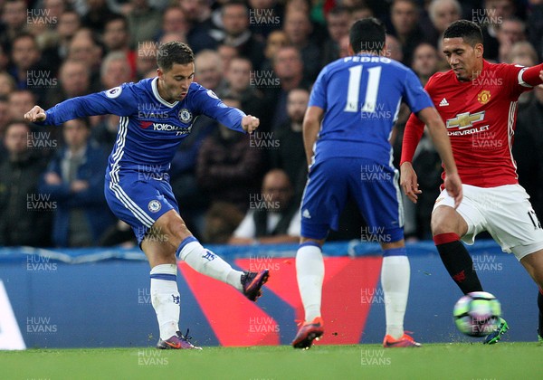 231016 - Chelsea vs Manchester United - Premier League -Eden Hazard scores Chelsea's 3rd goal