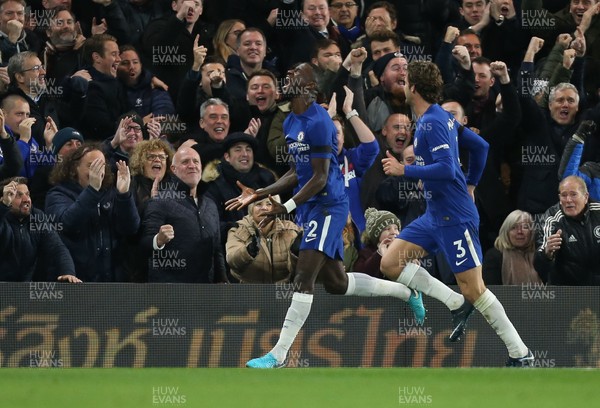 291117 - Chelsea v Swansea City, Premier League - Antonio Rudiger of Chelsea celebrates after scoring goal