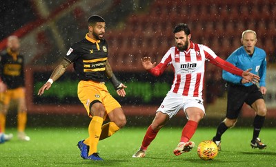 041218 - Cheltenham Town v Newport County - Checkatrade Trophy - Joss Labadie of Newport County