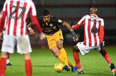 041218 - Cheltenham Town v Newport County - Checkatrade Trophy - Joss Labadie of Newport County