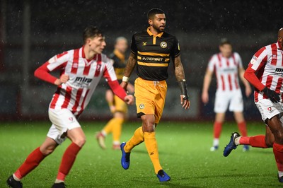 041218 - Cheltenham Town v Newport County - Checkatrade Trophy - Joss Labadie of Newport County