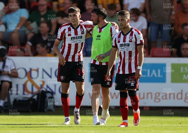 100824 - Cheltenham Town v Newport County, SkyBet League Two - Joel Colwill of Cheltenham Town celebrates scoring the winning goal