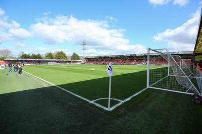 180426 - Cheltenham Town v Newport County - Sky Bet League 2 - A general view of the EV Charging Points Whaddon Road Ground