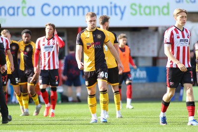 180426 - Cheltenham Town v Newport County - Sky Bet League 2 - Cole Jarvis of Newport County is dejected at the final whistle