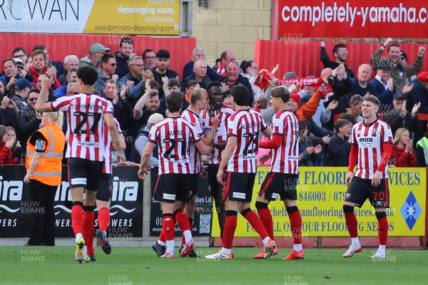 180426 - Cheltenham Town v Newport County - Sky Bet League 2 - George Miller of Cheltenham Town celebrates his goal 