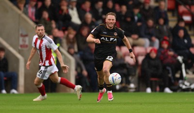 241026 Cheltenham Town v Newport County, EFL Sky Bet League 2 - Cameron Norman of Newport County presses forward