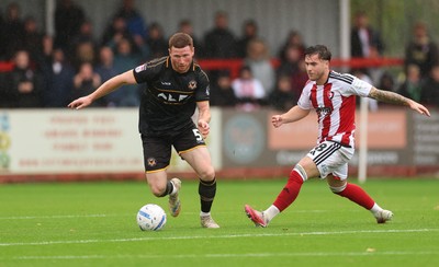 241026 Cheltenham Town v Newport County, EFL Sky Bet League 2 - Lee Jenkins of Newport County breaks away