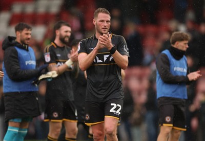241026 Cheltenham Town v Newport County, EFL Sky Bet League 2 - Newport County players at the end of the match