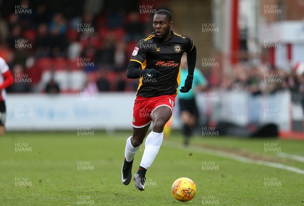 301217 - Cheltenham Town v Newport County - SkyBet League Two - Frank Nouble of Newport County