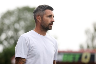 230725 - Cheltenham Town v Swansea City - Pre Season Friendly - Swansea City Manager Alan Sheehan 