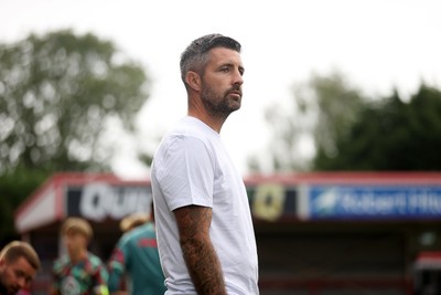 230725 - Cheltenham Town v Swansea City - Pre Season Friendly - Swansea City Manager Alan Sheehan 