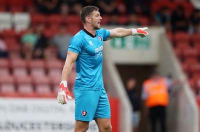 230725 - Cheltenham Town v Swansea City - Pre Season Friendly - Joe Day of Cheltenham Town 