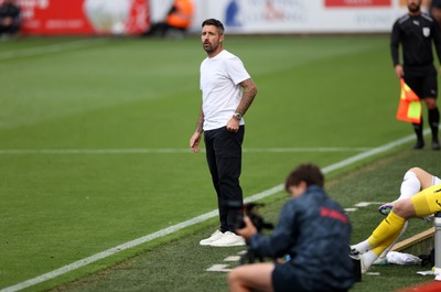 230725 - Cheltenham Town v Swansea City - Pre Season Friendly - Swansea City Manager Alan Sheehan 