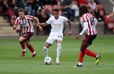 230725 - Cheltenham Town v Swansea City - Pre Season Friendly - Ronald of Swansea City 